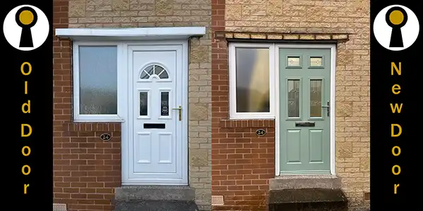 Composite door fitting Silkstone Common